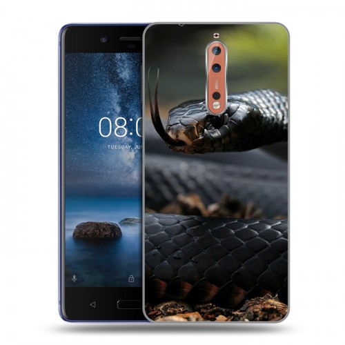 Дизайнерский пластиковый чехол для Nokia 8 Змеи