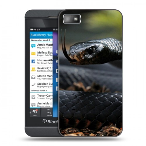 Дизайнерский пластиковый чехол для BlackBerry Z10 Змеи