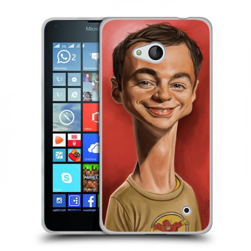 Дизайнерский пластиковый чехол для Microsoft Lumia 640 Теория большого взрыва