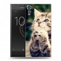 Дизайнерский пластиковый чехол для Sony Xperia XZs Котята