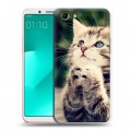 Дизайнерский пластиковый чехол для OPPO A83 Котята