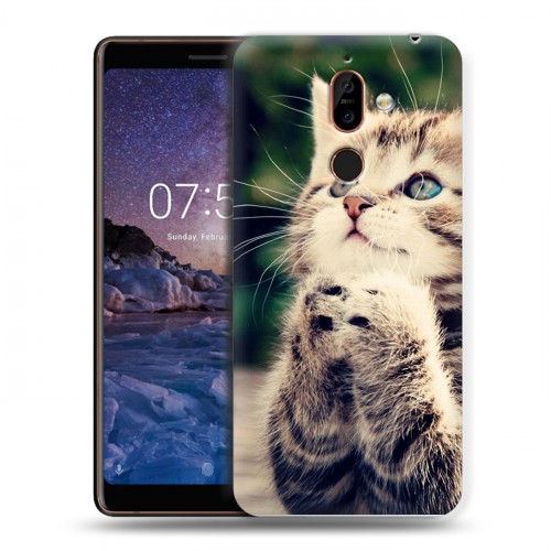 Дизайнерский пластиковый чехол для Nokia 7 Plus Котята