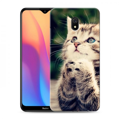 Дизайнерский силиконовый с усиленными углами чехол для Xiaomi RedMi 8A Котята