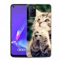 Дизайнерский пластиковый чехол для OPPO A52 Котята