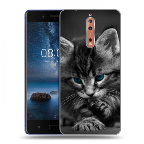 Дизайнерский пластиковый чехол для Nokia 8 Котята