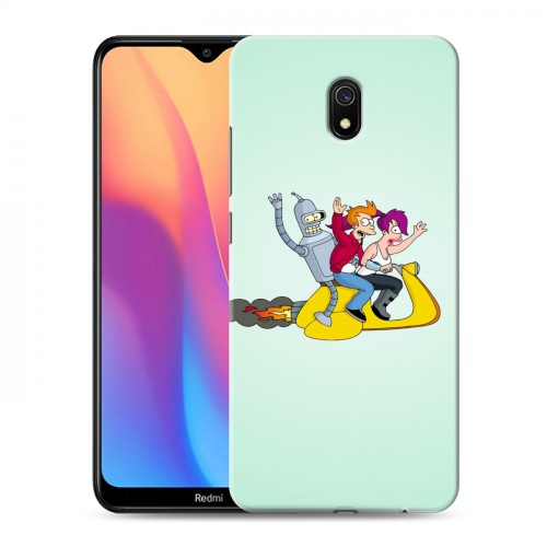 Дизайнерский силиконовый с усиленными углами чехол для Xiaomi RedMi 8A Футурама