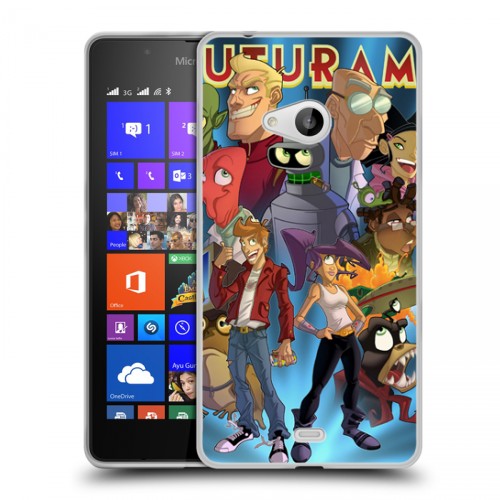 Дизайнерский пластиковый чехол для Microsoft Lumia 540 Футурама