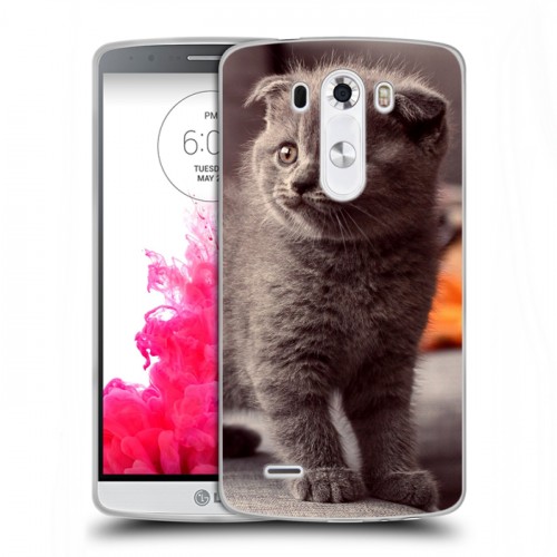 Дизайнерский пластиковый чехол для LG G3 (Dual-LTE) Котята