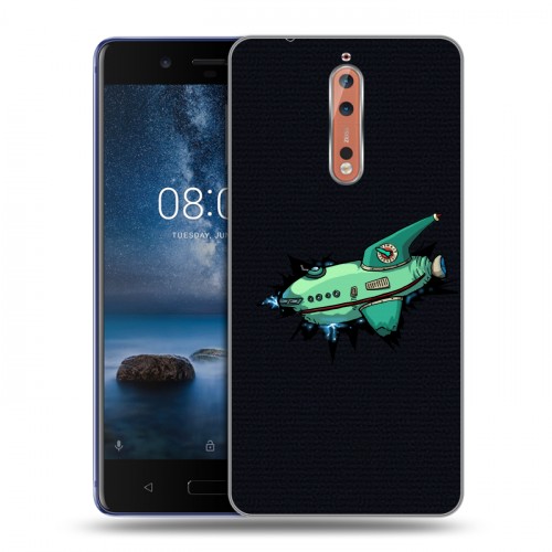 Дизайнерский пластиковый чехол для Nokia 8 Футурама