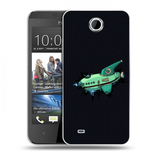 Дизайнерский пластиковый чехол для HTC Desire 300 Футурама
