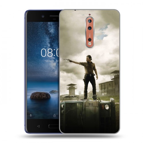 Дизайнерский пластиковый чехол для Nokia 8 Ходячие мертвецы