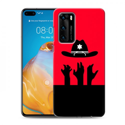 Дизайнерский пластиковый чехол для Huawei P40 Ходячие мертвецы