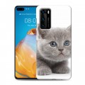 Дизайнерский силиконовый с усиленными углами чехол для Huawei P40 Котята