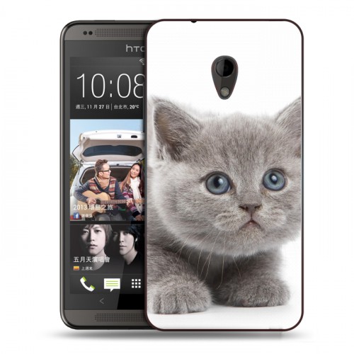 Дизайнерский пластиковый чехол для HTC Desire 700 Котята