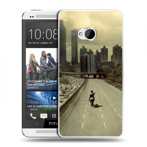 Дизайнерский пластиковый чехол для HTC One (M7) Dual SIM Ходячие мертвецы