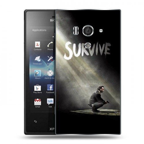 Дизайнерский пластиковый чехол для Sony Xperia acro S Ходячие мертвецы