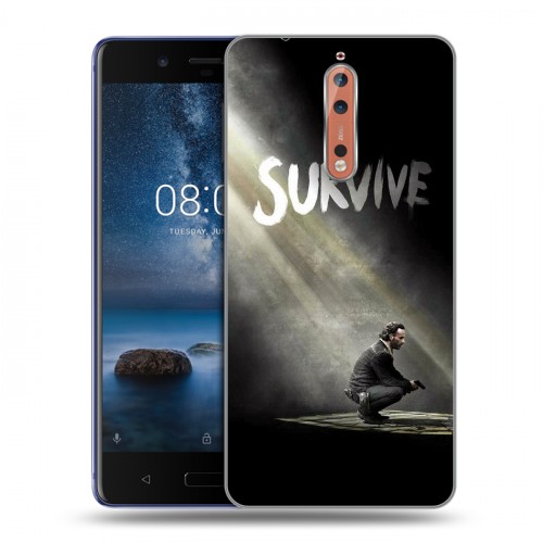 Дизайнерский пластиковый чехол для Nokia 8 Ходячие мертвецы