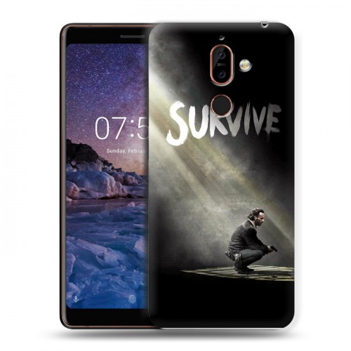 Дизайнерский пластиковый чехол для Nokia 7 Plus Ходячие мертвецы