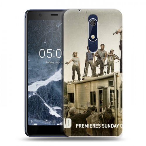 Дизайнерский пластиковый чехол для Nokia 5.1 Ходячие мертвецы