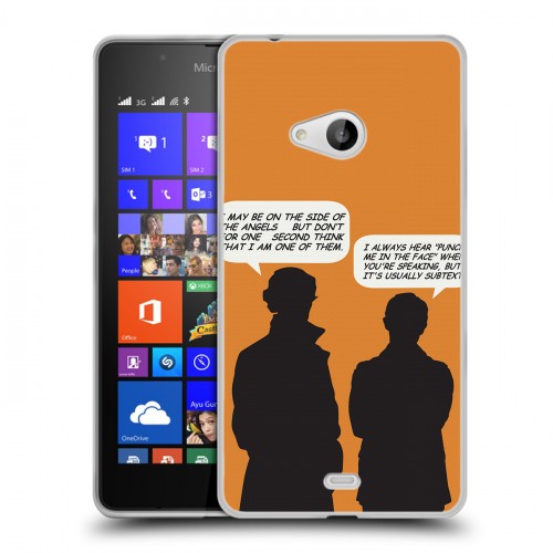 Дизайнерский пластиковый чехол для Microsoft Lumia 540 Шерлок