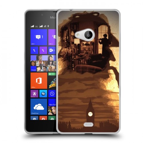 Дизайнерский пластиковый чехол для Microsoft Lumia 540 Шерлок