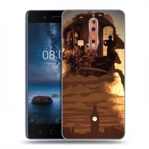 Дизайнерский пластиковый чехол для Nokia 8 Шерлок