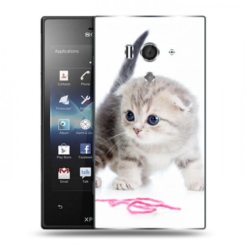 Дизайнерский пластиковый чехол для Sony Xperia acro S Котята