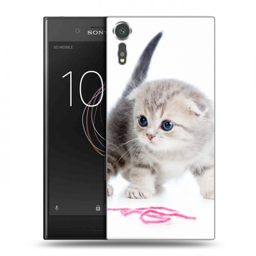 Дизайнерский пластиковый чехол для Sony Xperia XZs Котята