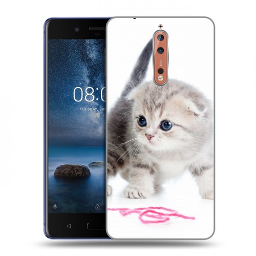 Дизайнерский пластиковый чехол для Nokia 8 Котята