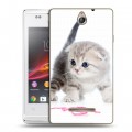 Дизайнерский пластиковый чехол для Sony Xperia E Котята