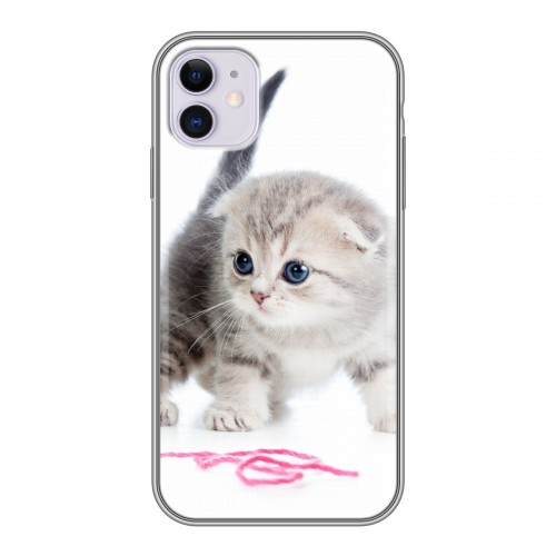 Дизайнерский силиконовый чехол для Iphone 11 Котята