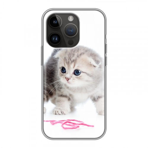 Дизайнерский силиконовый чехол для Iphone 14 Pro Котята