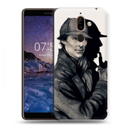 Дизайнерский пластиковый чехол для Nokia 7 Plus Шерлок