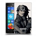 Дизайнерский пластиковый чехол для Microsoft Lumia 435 Шерлок