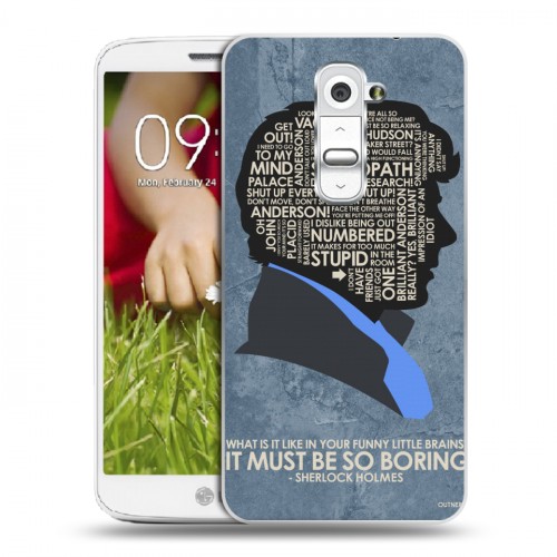 Дизайнерский пластиковый чехол для LG Optimus G2 mini Шерлок
