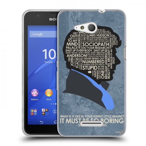 Дизайнерский пластиковый чехол для Sony Xperia E4g Шерлок
