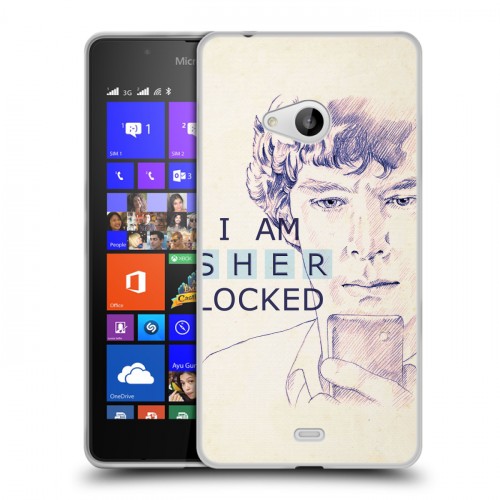 Дизайнерский пластиковый чехол для Microsoft Lumia 540 Шерлок