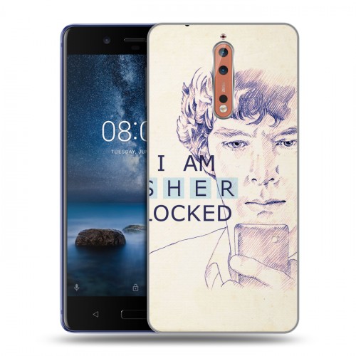 Дизайнерский пластиковый чехол для Nokia 8 Шерлок