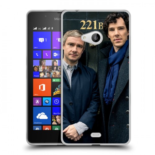 Дизайнерский пластиковый чехол для Microsoft Lumia 540 Шерлок