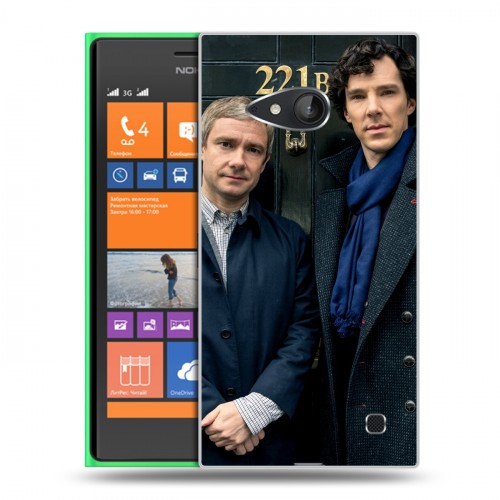 Дизайнерский пластиковый чехол для Nokia Lumia 730/735 Шерлок