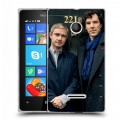 Дизайнерский пластиковый чехол для Microsoft Lumia 435 Шерлок