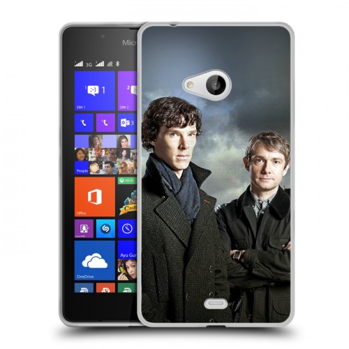 Дизайнерский пластиковый чехол для Microsoft Lumia 540 Шерлок