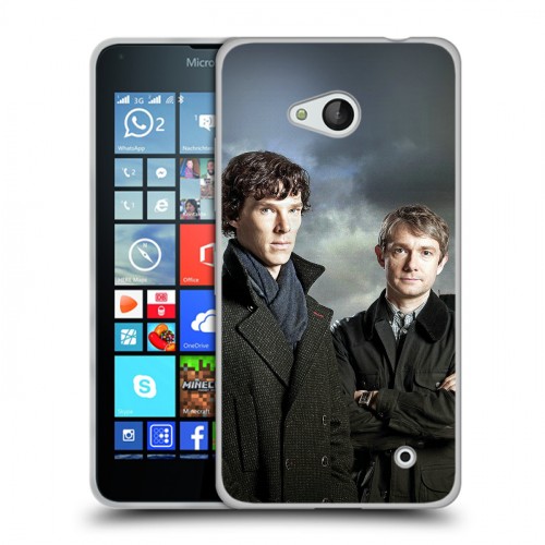 Дизайнерский пластиковый чехол для Microsoft Lumia 640 Шерлок