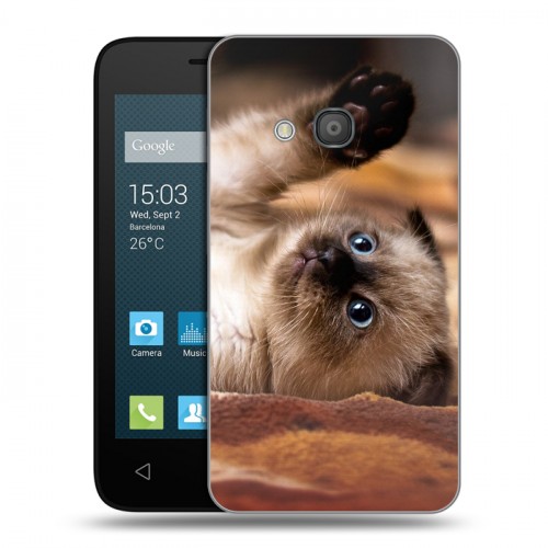 Дизайнерский пластиковый чехол для Alcatel One Touch Pixi 4 (4) Котята