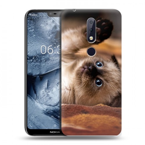 Дизайнерский пластиковый чехол для Nokia 6.1 Plus Котята