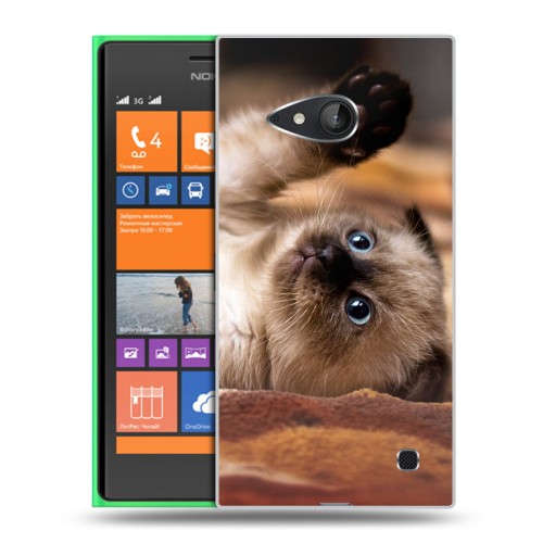 Дизайнерский пластиковый чехол для Nokia Lumia 730/735 Котята