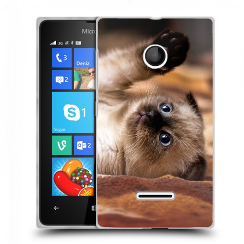 Дизайнерский пластиковый чехол для Microsoft Lumia 435 Котята