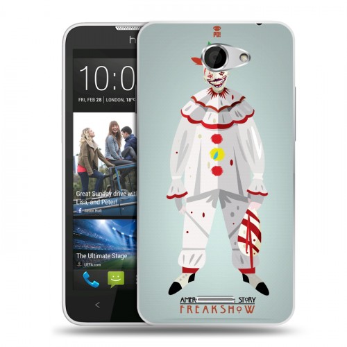 Дизайнерский пластиковый чехол для HTC Desire 516 Американская история ужасов