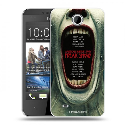 Дизайнерский пластиковый чехол для HTC Desire 300 Американская история ужасов