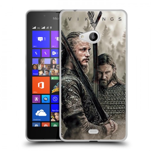 Дизайнерский пластиковый чехол для Microsoft Lumia 540 Викинги